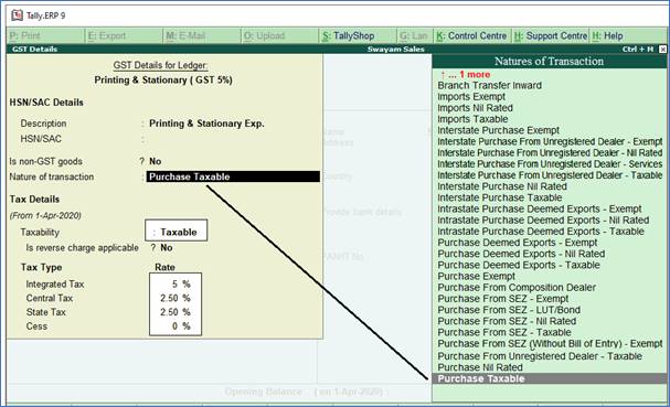 Record Expenses With GST In Purchase Voucher F9 In Tally ERP9